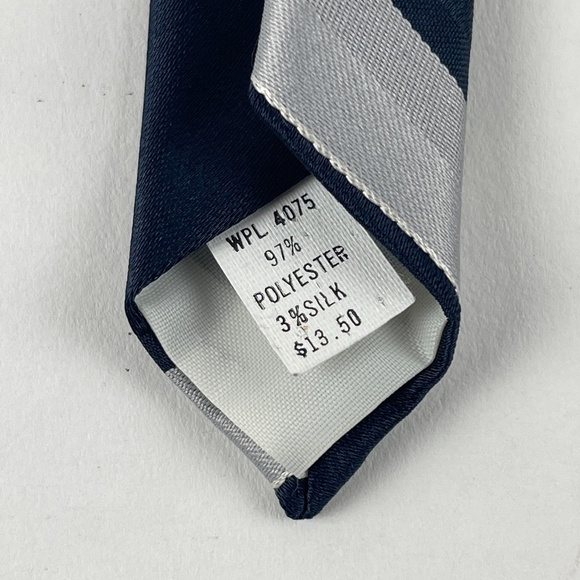 Wembley Polysilk Mens Tie Blue Red Striped - Picture 3 of 6